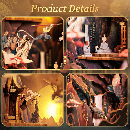 CUTEBEE 3D Wooden DIY Book Nook Kit  Miniature Dollhouse Bookend Unique Home Decor Bookshelf Gift for Adults Teens Chinese Style Book Nook Kit Australia