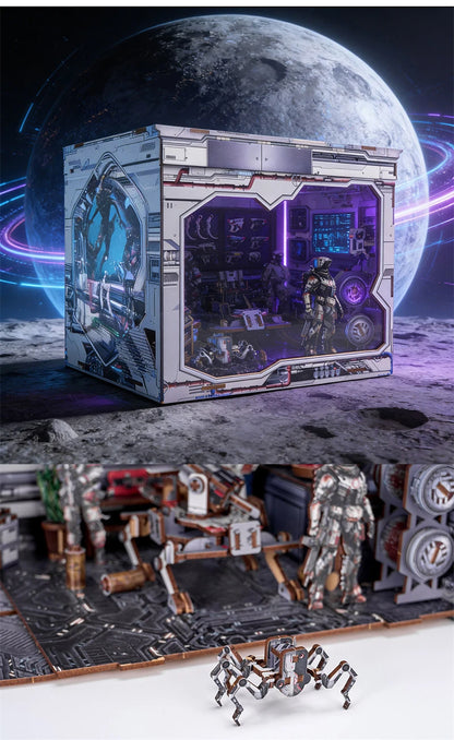 DIY Wooden International Space Station Casa Miniature Model Kits With LED Lights Dollhouse for Friends Birthday Gifts Book Nook Kit Australia