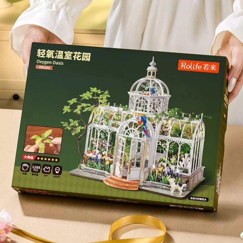 Rolife Oxygen Oasis Greenhouse DIY Miniature House Kit