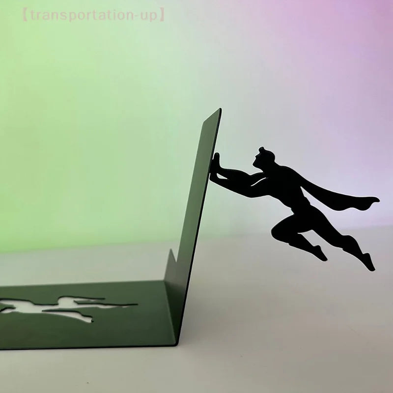 Superhero Metal Bookend Figurine – Desktop Book Storage