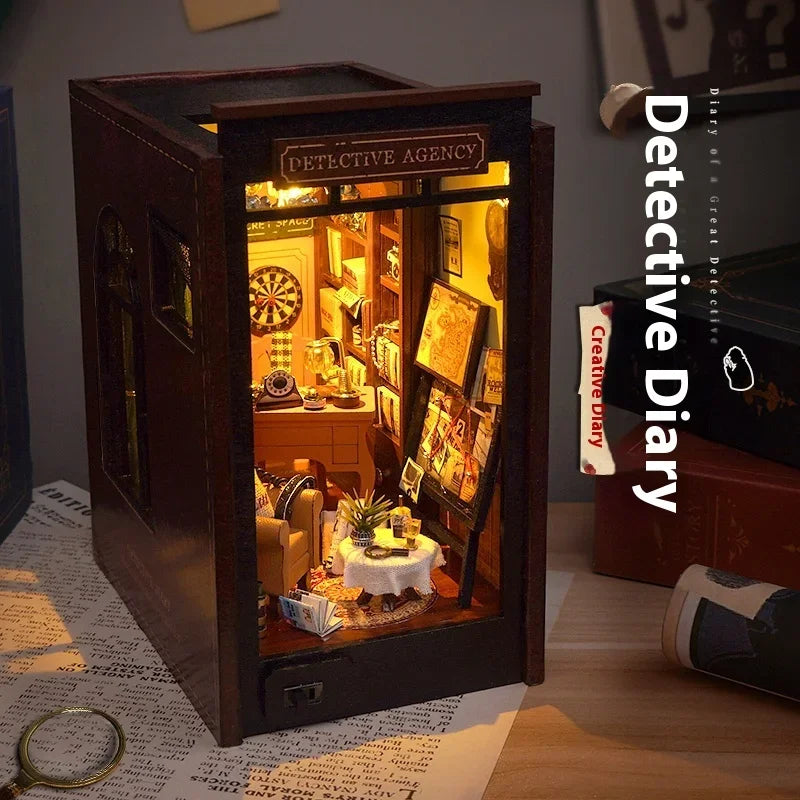 Great Detective Diary DIY book nook kit, Victorian detective study scene - view 2