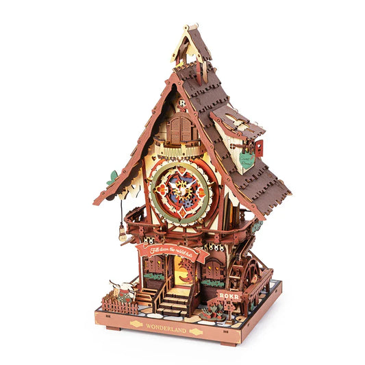 Robotime Rokr Black Forest Cuckoo Clock Kit – Working Bird & LED