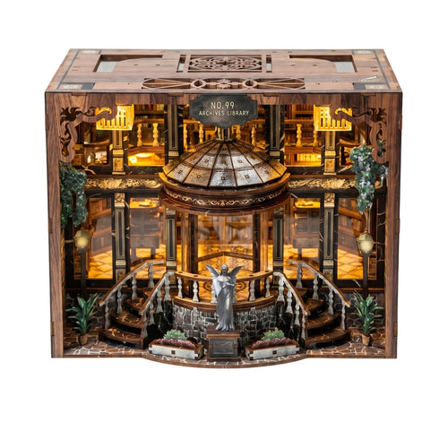 No.99 Archive Library DIY book nook kit with LED lighting