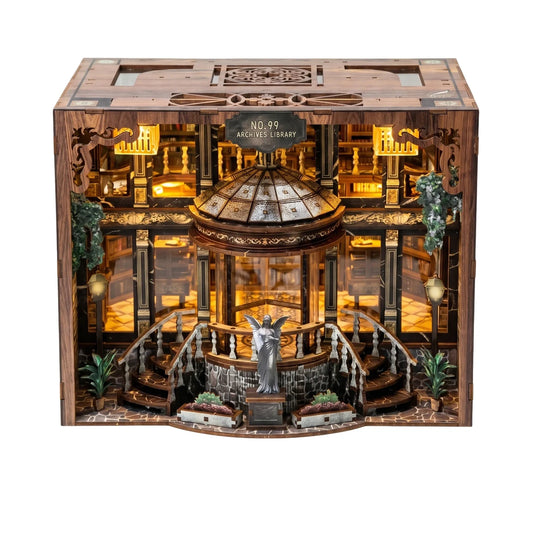 No.99 Archive Library DIY book nook kit with LED lighting