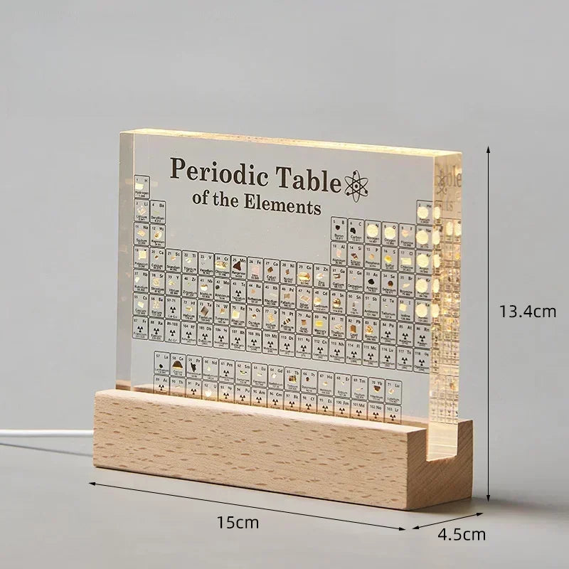 Acrylic Periodic Table Display – USB LED Desk Ornament