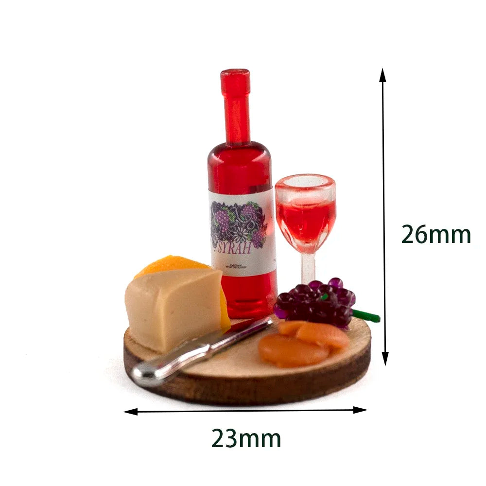 Cake Wine Dish Miniature Accessory