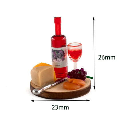 Cake Wine Dish Miniature Accessory
