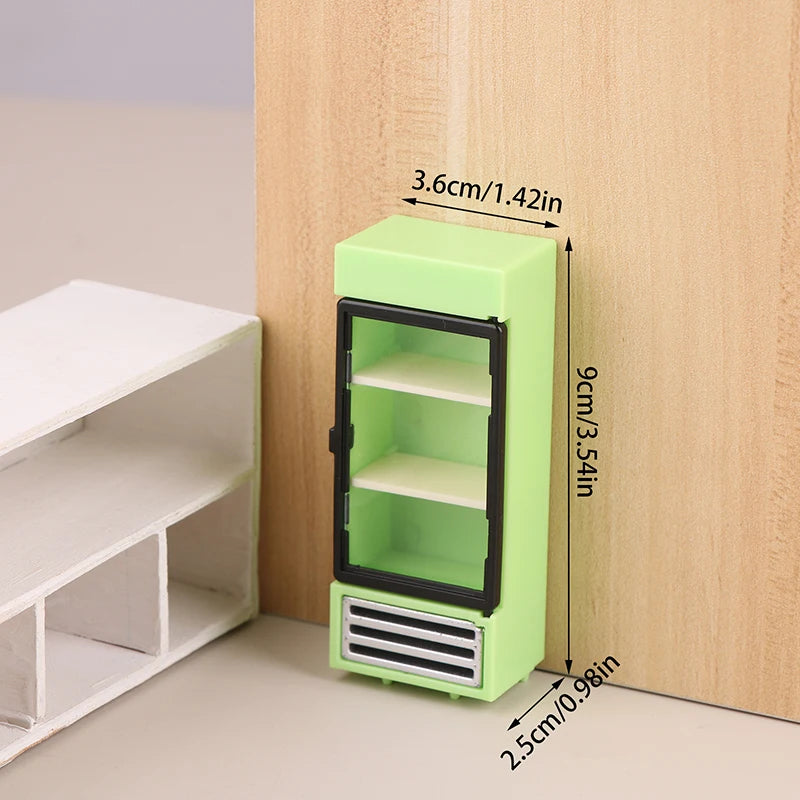 1/12 Dollhouse Simulation Refrigerator Freezer Model Miniature Ornaments Dollhouse Mini Furniture Accessories Decorative Toys Book Nook Kit Australia