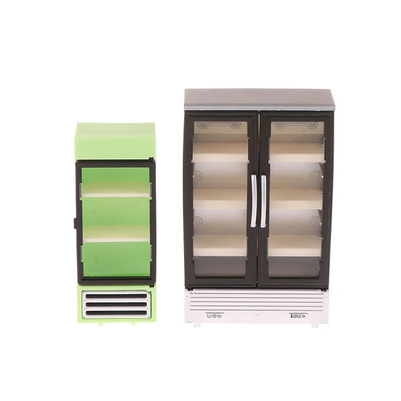 1/12 Dollhouse Simulation Refrigerator Freezer Model Miniature Ornaments Dollhouse Mini Furniture Accessories Decorative Toys Book Nook Kit Australia