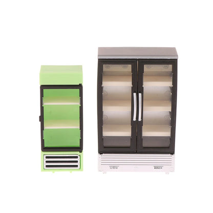 1/12 Dollhouse Simulation Refrigerator Freezer Model Miniature Ornaments Dollhouse Mini Furniture Accessories Decorative Toys Book Nook Kit Australia