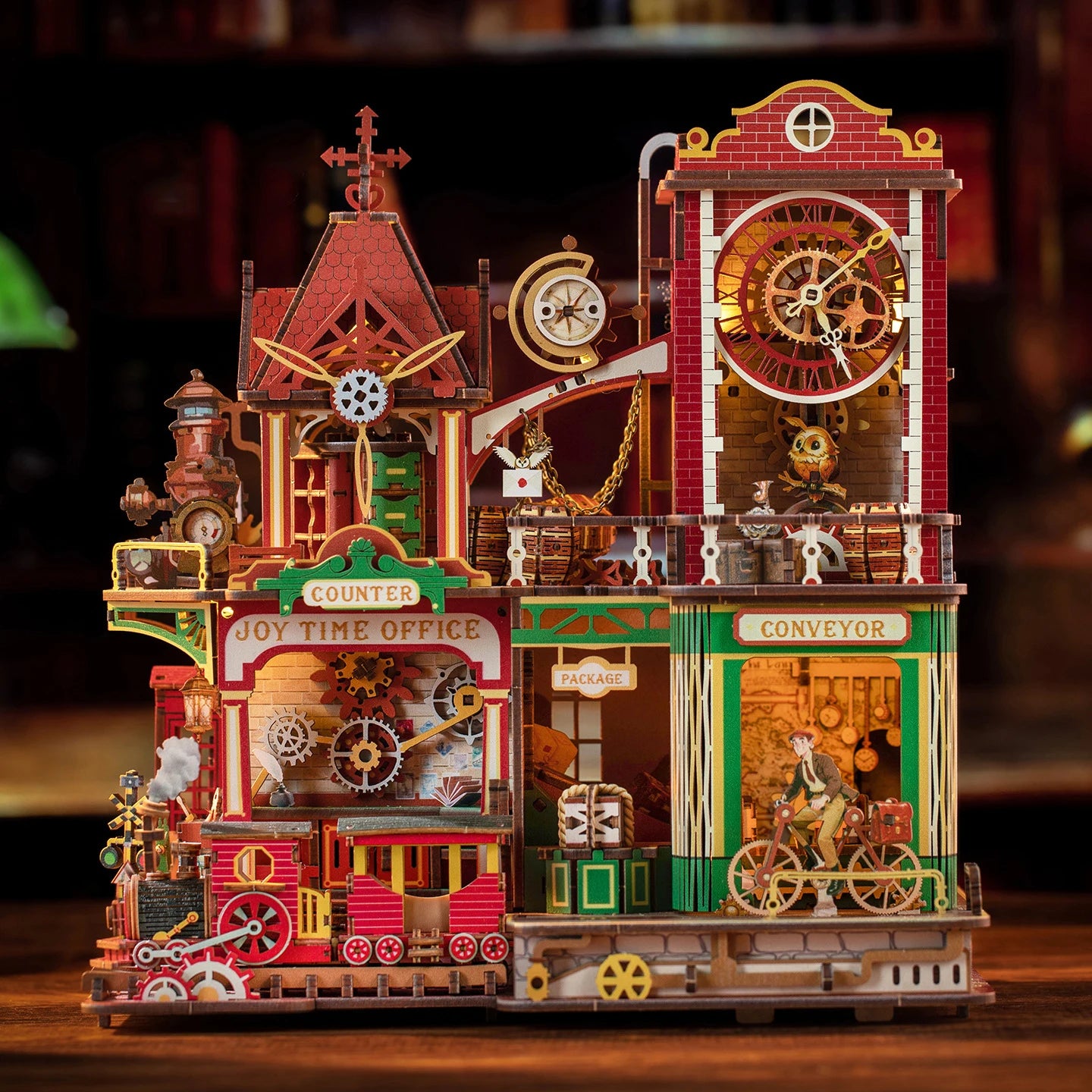 Joey's Time Post Office DIY miniature dollhouse kit with furniture - view 3