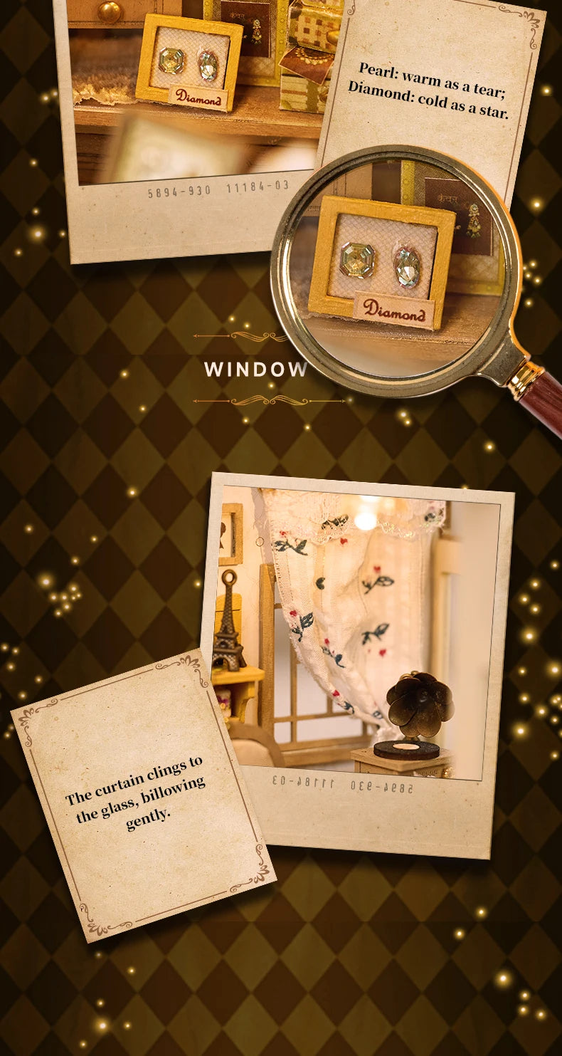 DIY Wooden Jewelry Store Casa Miniature Model Kits With Furniture LED Lights Dollhouse for Friends Birthday Gifts Book Nook Kit Australia