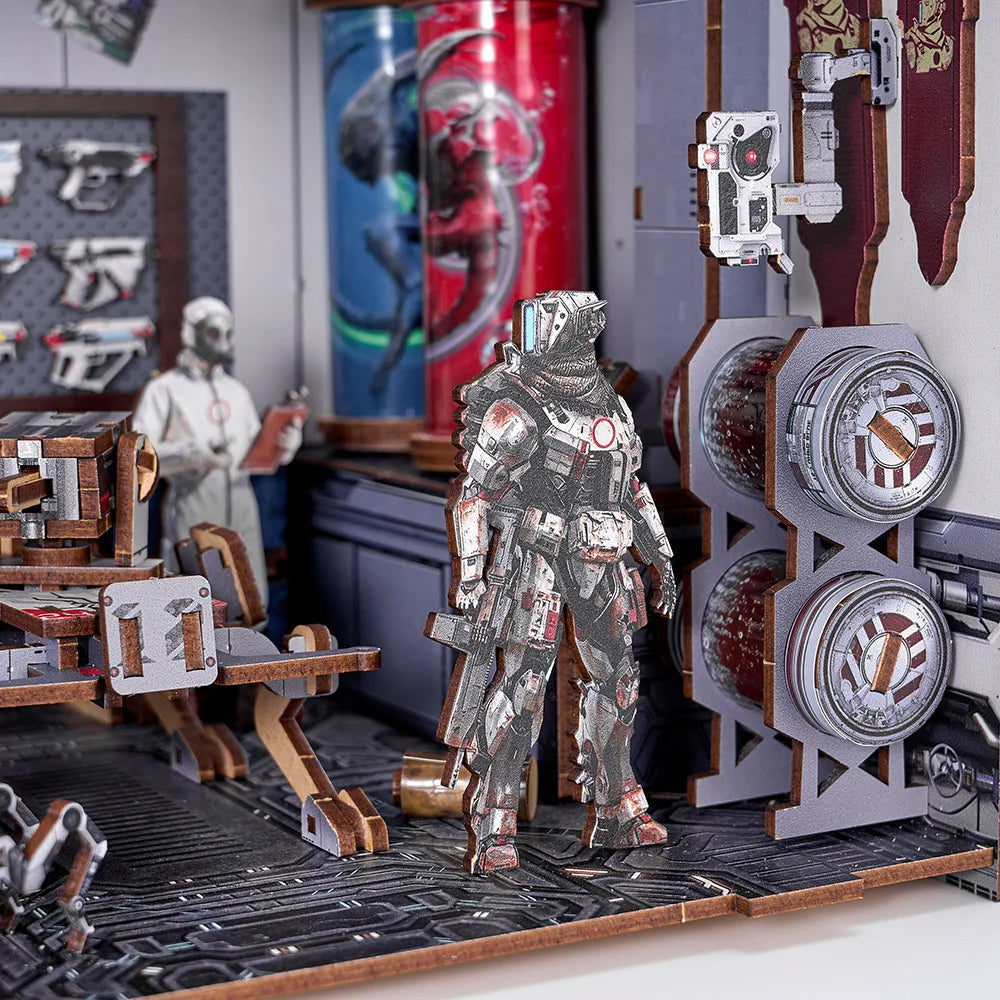 DIY Wooden International Space Station Casa Miniature Model Kits With LED Lights Dollhouse for Friends Birthday Gifts Book Nook Kit Australia