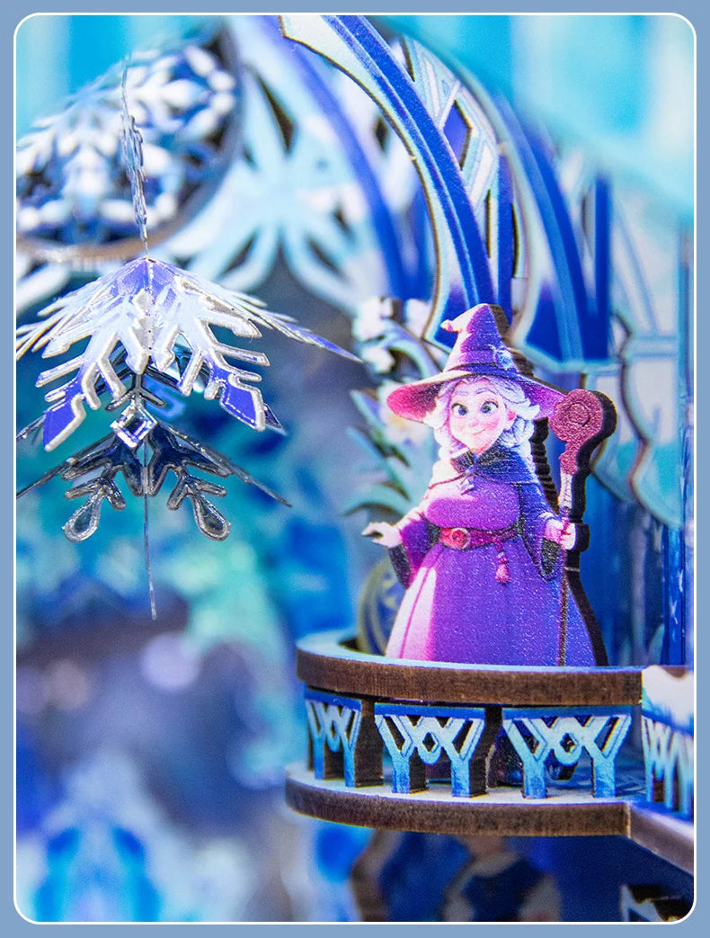 DIY Handmade Bookshelves Wooden Puzzle Model, Animal Panda/Castle/Princess Series Style 3D Puzzle Bookshelves Decorate Christmas Book Nook Kit Australia