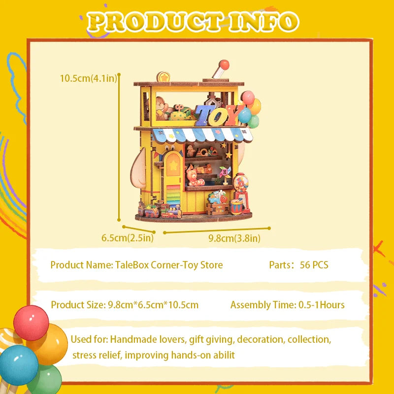 CUTEBEE Mini Store Series DIY Miniature House 3D Wooden Puzzle Toys Handmade Dollhouse Kit for TaleBox Corner Toy Store Book Nook Kit Australia