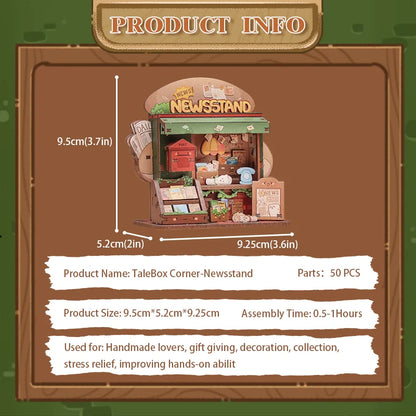 CUTEBEE Mini Store Series DIY Miniature House 3D Wooden Puzzle Toys Handmade Dollhouse Kit for TaleBox Newsstand Book Nook Kit Australia