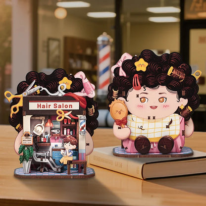 CUTEBEE Mini Store Series DIY Miniature House 3D Wooden Puzzle Toys Handmade Dollhouse Kit for TaleBox Corner Hair Solan Book Nook Kit Australia