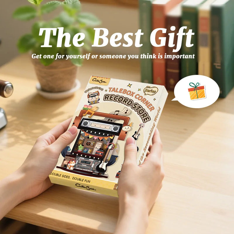 CUTEBEE Mini Store Series DIY Miniature House 3D Wooden Puzzle Toys Handmade Dollhouse Kit for TaleBox Corner Record Store Book Nook Kit Australia