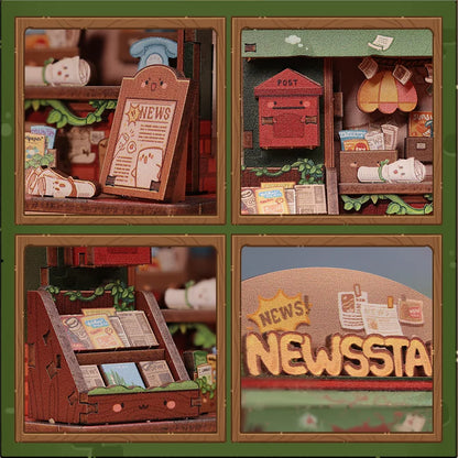 CUTEBEE Mini Store Series DIY Miniature House 3D Wooden Puzzle Toys Handmade Dollhouse Kit for TaleBox Newsstand Book Nook Kit Australia