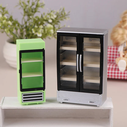 1/12 Dollhouse Simulation Refrigerator Freezer Model Miniature Ornaments Dollhouse Mini Furniture Accessories Decorative Toys Book Nook Kit Australia