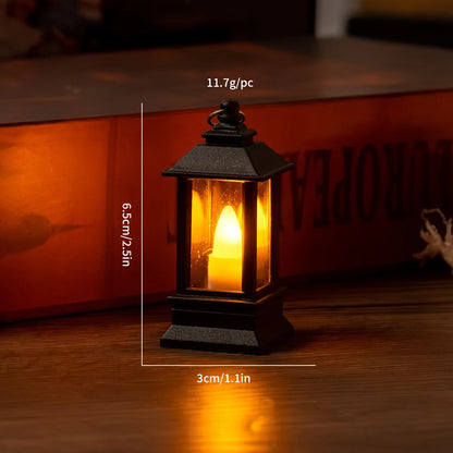 Mini Led Retro Glowing Pony Lantern Simulation Cande Light Night Light Dollhouse Miniature Kerosen Lamp Home Decor Toy Book Nook Kit Australia