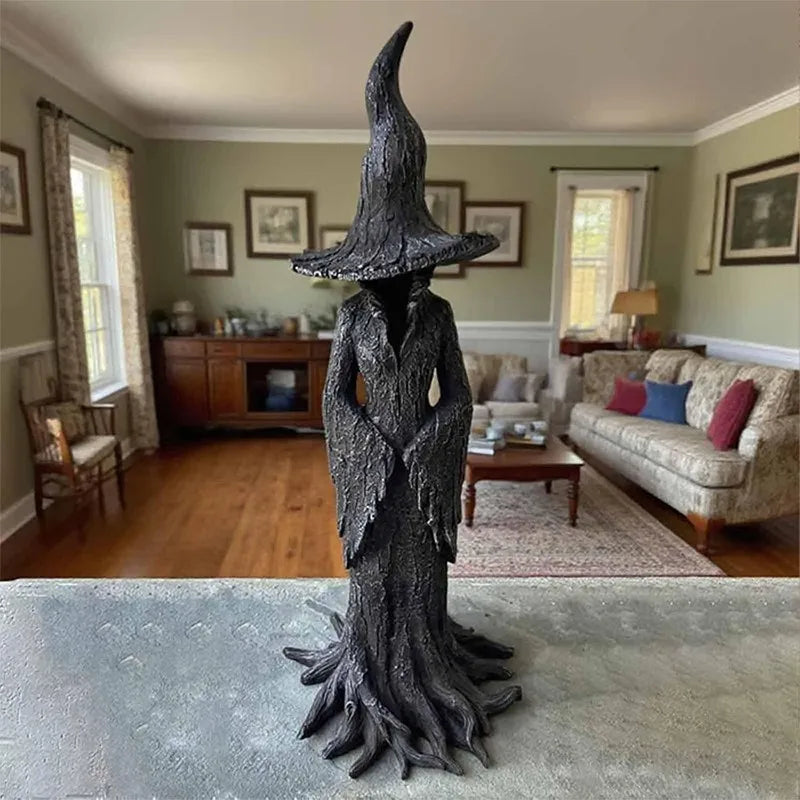 Gothic Witch Resin Statue – Horror & Halloween Shelf Decor