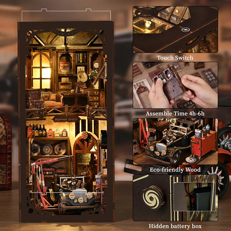 Craftsmanship Repair Shop DIY Book Nook Kit - Image 5