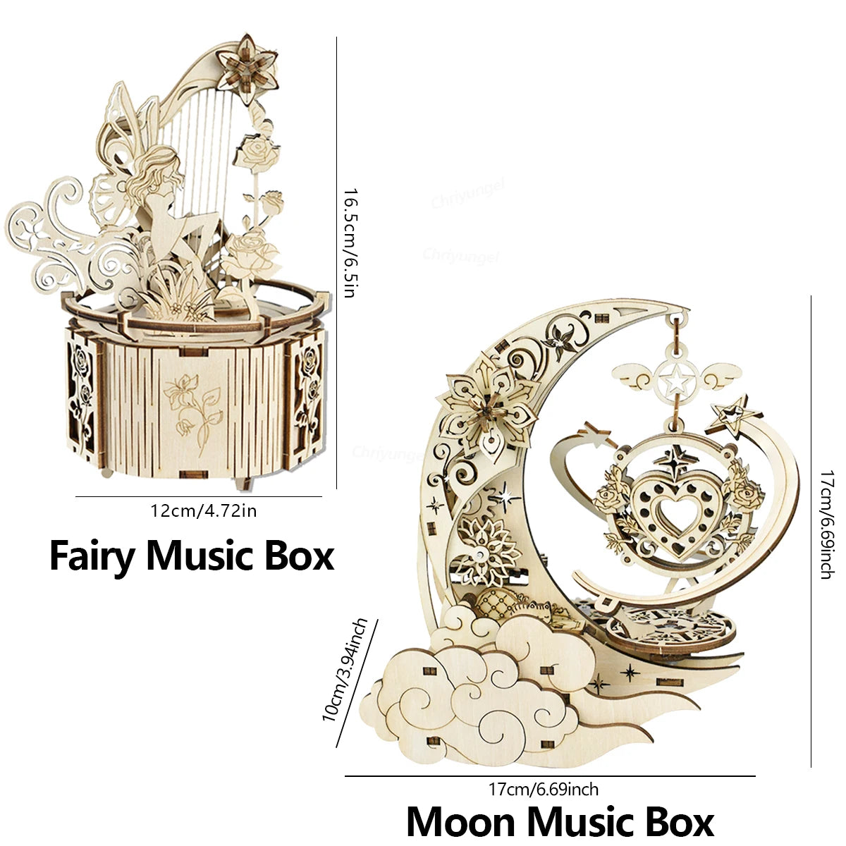 Moon & Star Music Box Wooden Puzzle - Image 6