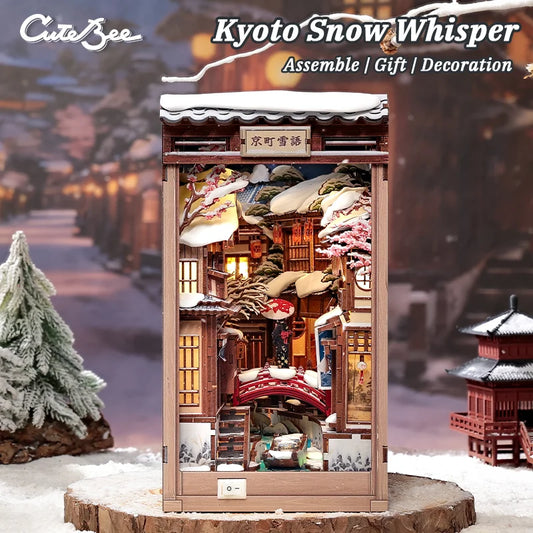 Kyoto Snow Whisper DIY Book Nook Kit - Book Nook Kit Australia