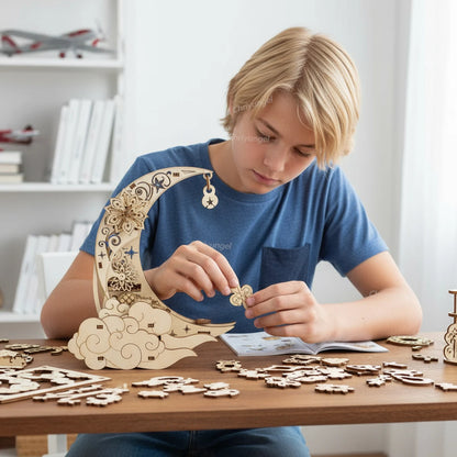 Moon & Star Music Box Wooden Puzzle - Image 5