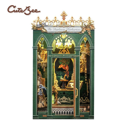 CUTEBEE Book Nook DIY Kit with LED Light 3D Miniature Dollhouse Bookshelf Insert for Home Office Decoration Unique Gift Idea Book Nook Kit Australia