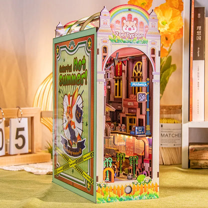 DIY Handmade Bookshelves Wooden Puzzle Model, Animal Panda/Castle/Princess Series Style 3D Puzzle Bookshelves Decorate Christmas Book Nook Kit Australia