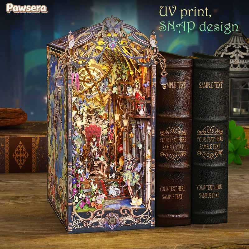 Fairy Tale Elf Home DIY book nook kit, woodland elf cottage scene