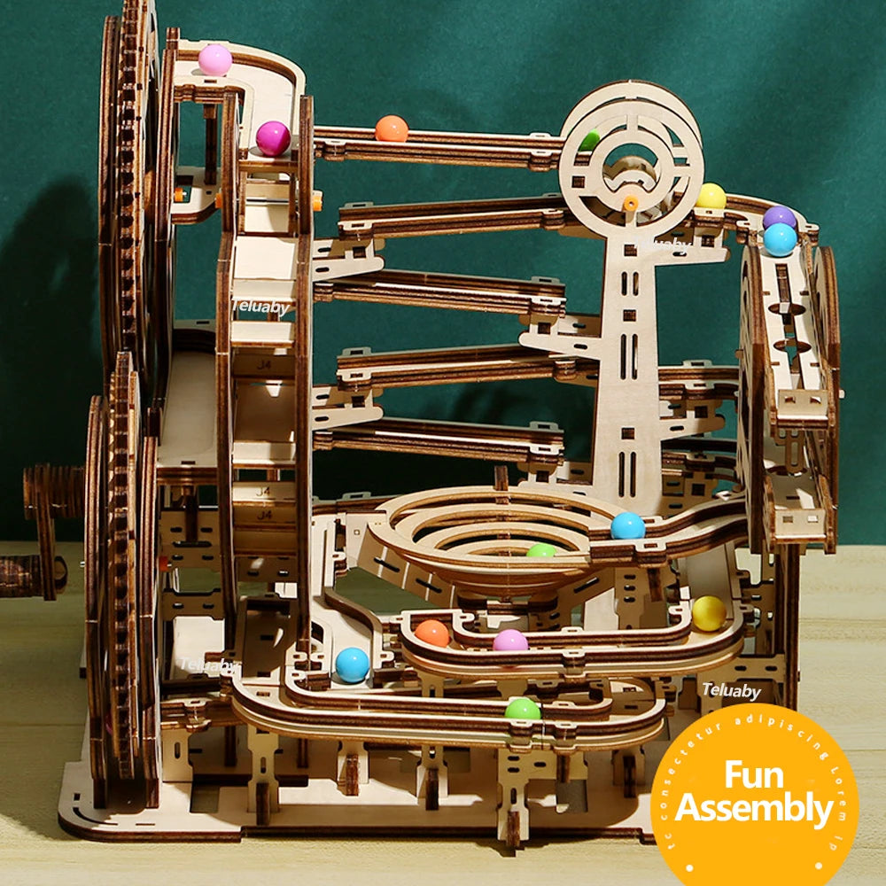 Marble Run 3D Wooden Puzzle - Detail