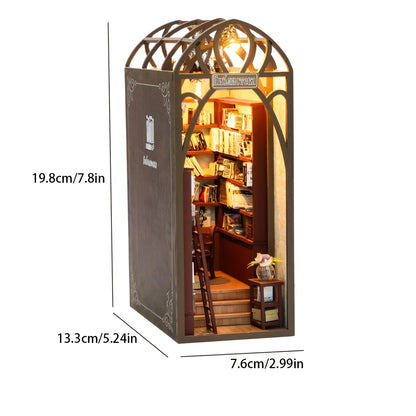 Library DIY Miniature House Kit - Side View