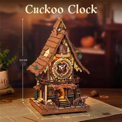 Robotime Rokr Black Forest Cuckoo Clock Kit – Working Bird & LED