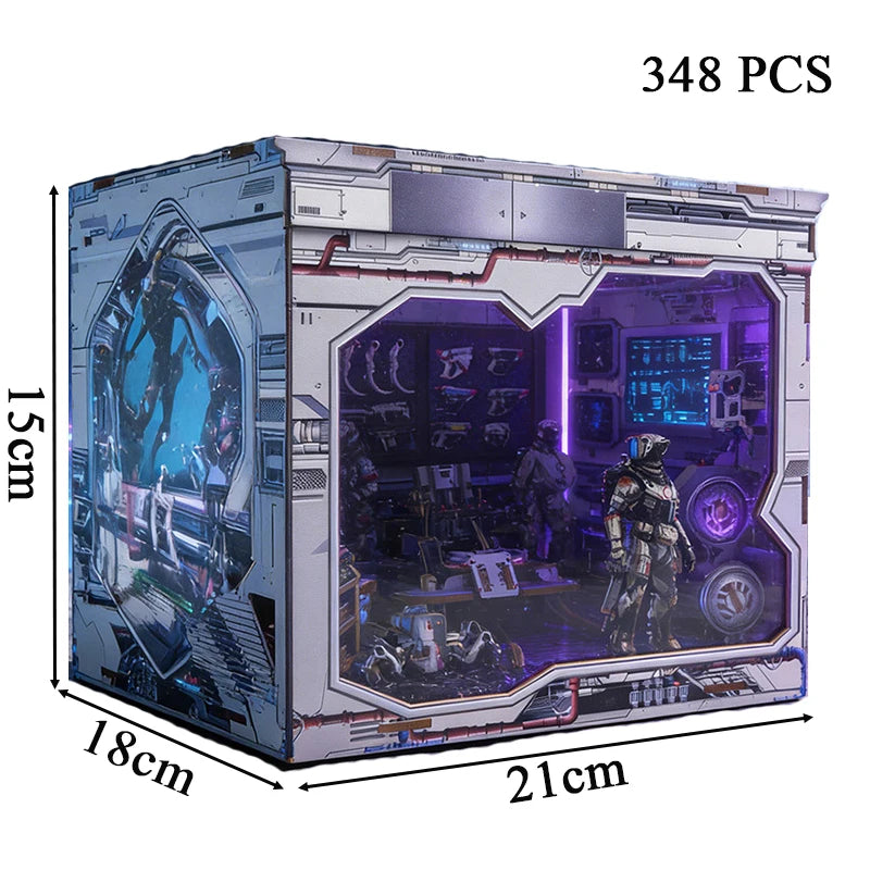 DIY Wooden International Space Station Casa Miniature Model Kits With LED Lights Dollhouse for Friends Birthday Gifts Book Nook Kit Australia