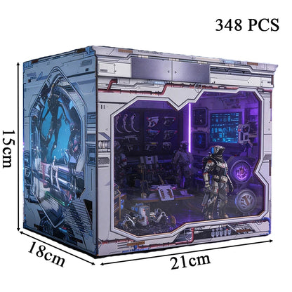 DIY Wooden International Space Station Casa Miniature Model Kits With LED Lights Dollhouse for Friends Birthday Gifts Book Nook Kit Australia