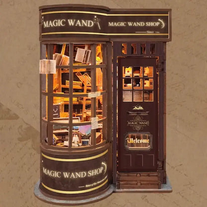 Wizard’s Study DIY Book Nook Kit – Magic Library Miniature for Bookshelf Decor