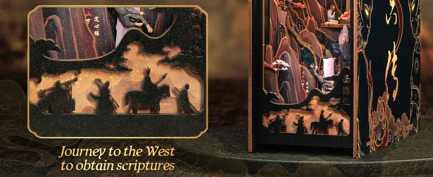 CUTEBEE 3D Wooden DIY Book Nook Kit  Miniature Dollhouse Bookend Unique Home Decor Bookshelf Gift for Adults Teens Chinese Style Book Nook Kit Australia