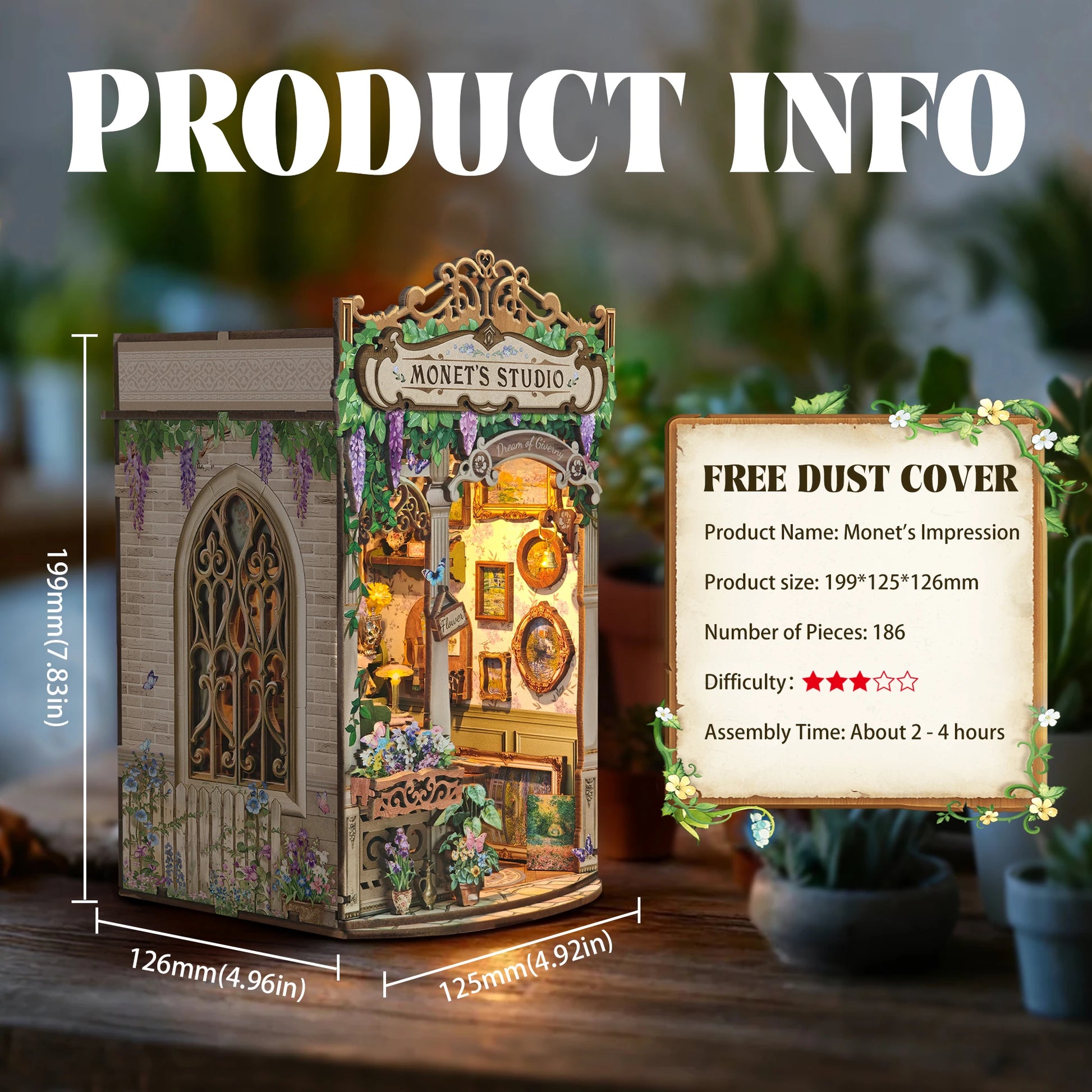 Monets Studio Shelf DIY Book Nook Kit