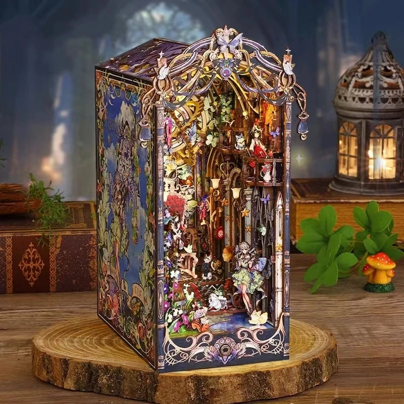 Fairy Tale Elf Home DIY book nook kit, woodland elf cottage scene - view 5