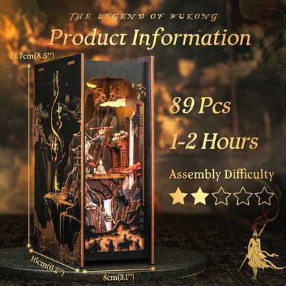 CUTEBEE 3D Wooden DIY Book Nook Kit  Miniature Dollhouse Bookend Unique Home Decor Bookshelf Gift for Adults Teens Chinese Style Book Nook Kit Australia