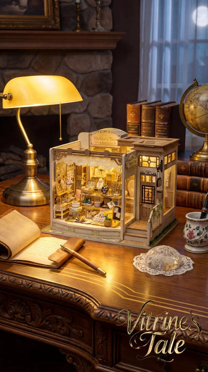 DIY Wooden Jewelry Store Casa Miniature Model Kits With Furniture LED Lights Dollhouse for Friends Birthday Gifts Book Nook Kit Australia