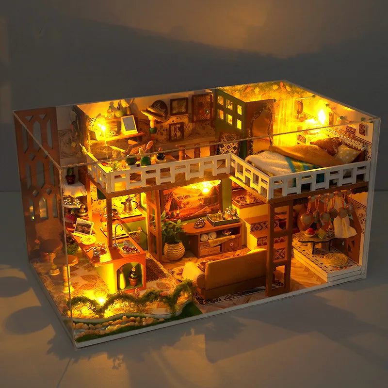 Bohemian Loft DIY Miniature House Kit - Detail