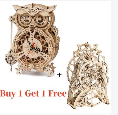 Robotime Rokr 3D Owl Desk Clock Kit LK503