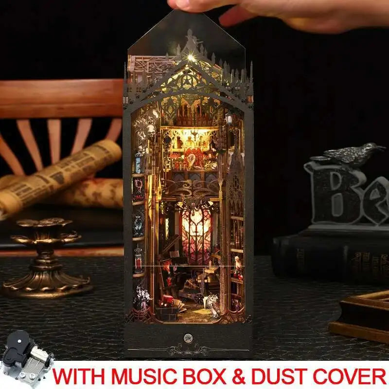 William Castle DIY book nook kit with stone arches and torchlight - view 10