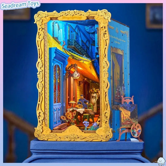 Rolife Starry-Night Cafe DIY Book Nook Kit