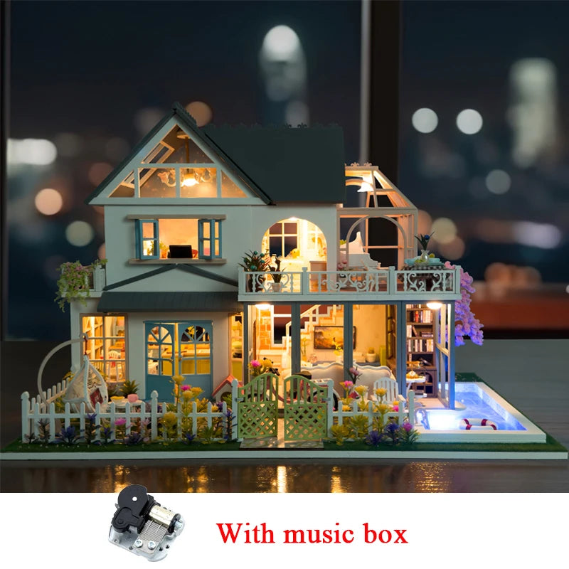 MD28 with cover DIY Miniature House Kit Book Nook Kit Australia