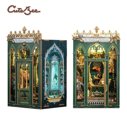 CUTEBEE Book Nook DIY Kit with LED Light 3D Miniature Dollhouse Bookshelf Insert for Home Office Decoration Unique Gift Idea Book Nook Kit Australia